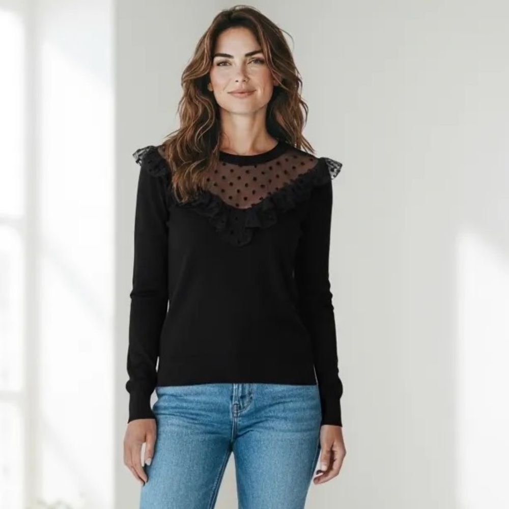Loft Light Weight Sweater / Black / size XS